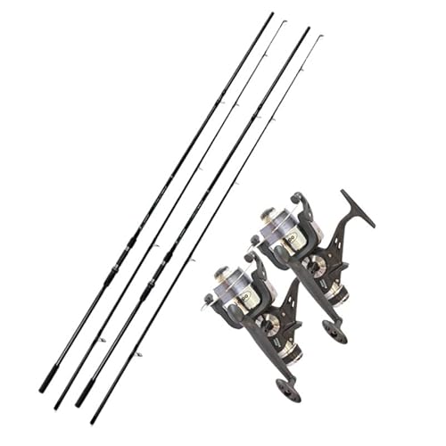 Combo Carpfishing 2 canne 2 mulinelli pesca carpa storione fiume lago