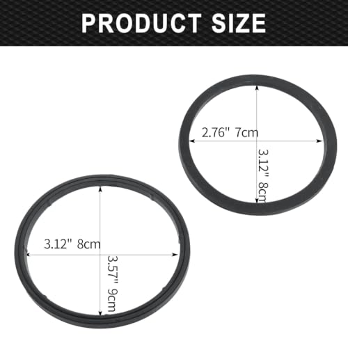 Image of 6 Pack RV Sewer Hose Gaskets 39834 Replacement, Compatible with Camco RhinoFLEX Revolution and Easy-Slip Sewer Hoses, Leak-Proof Odor-Tight Rubber Seal Fittings for Bayonet and 4-in-1 RV Sewer Hose