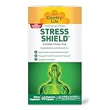 Country Life Stress Shield – Stress & Tension Relief Supplement with Ashwagandha, B-Vitamins for Energy & Emotional Well-Being, Supports Mental Clarity & Resilience, Gluten-Free, Vegan, 60 Capsules