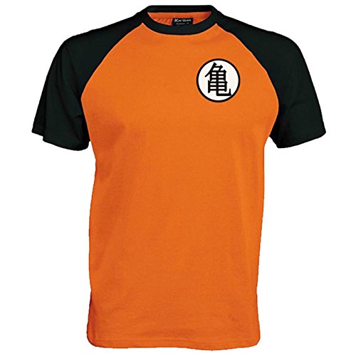Lifeguardgear Goku - Camiseta de béisbol con símbolo de entrenamiento Naranja Naranja/Negro L