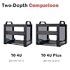 GeeekPi DeskPi RackMate T0 Plus, 10 inch 4U Mini Server Cabinet for for Servers, Network, A/V Equipment, 10.23 inch Depth (Black)