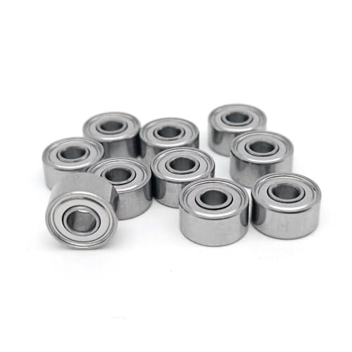 YUMILI 10pcs 693ZZ Mini Cuscinetti A Sfera, Cuscinetti A Sfera Piccoli 3x8x4mm, Set Di Cuscinetti In Miniatura, Micro Cuscinetti A Sfere A Gola Profonda In Acciaio Con Doppia Schermatura