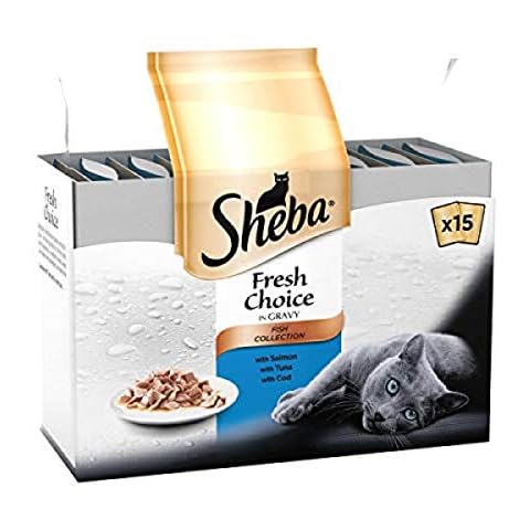 SHEBA Fresh Choice Cat Pouches Fish Collection in Gravy 45x50g Cover
