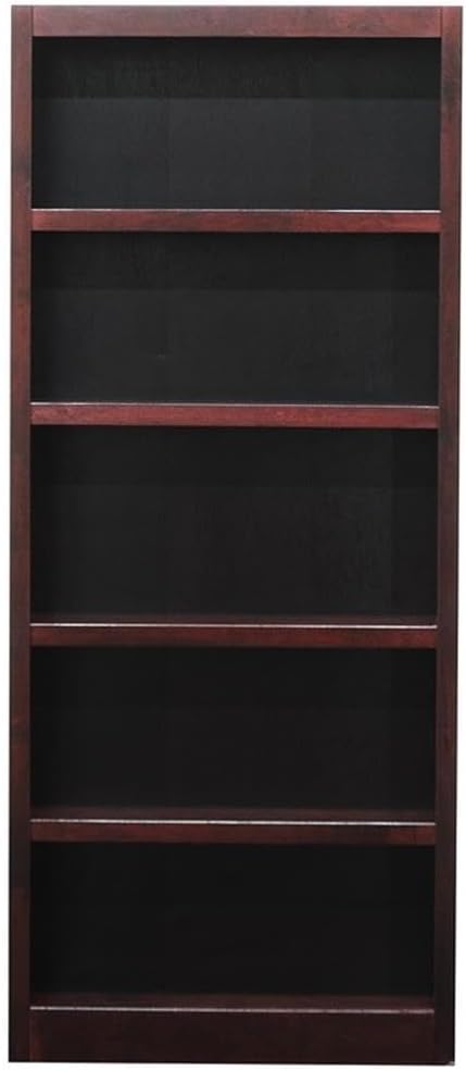 Concepts In Wood Midas Five Shelf Bookcase 72 H Cherry Finish