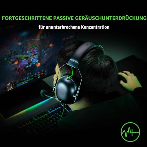 Razer BlackShark V2 X - Premium Esports Gaming Headset (Kabelgebundene Kopfhörer mit 50mm-Treiber, Rauschunterdrückung für PC, Mac, PS4… – Ansicht 5