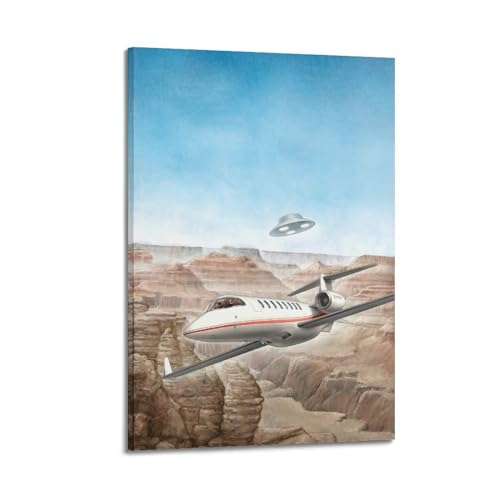 Poster vintage d'aviation KAIPA peinture sur toile décorative 60 x 90 cm