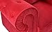 Classic Scroll Arm Large Velvet Living Room Chesterfield Accent Chair (Red)