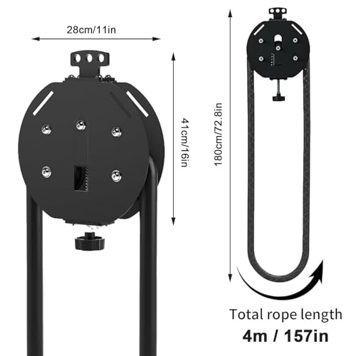 Sistema de polea de cable sin fin de cuerda para entrenar sin espacio resistencia ajustable 5