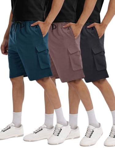 Image of Pinkmint Mens Cotton Lycra Yoga Short Men Summer Running Gym Sports Shorts with Pockets Shorts for Men (Available in Plus Size)