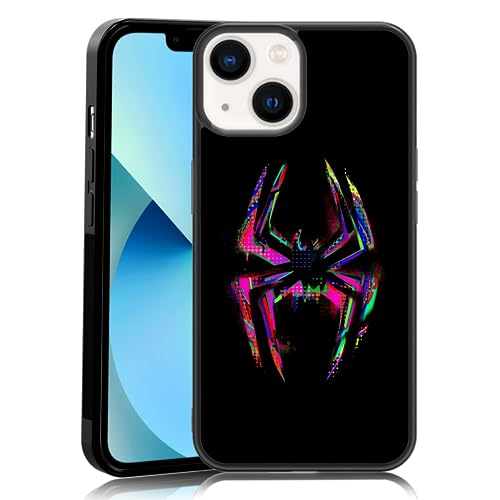 MMYAJT Morales Punk Gwen Phone Case Fit for iPhone 13, Black Spiderverse TPU Shockproof Protective iPhone Case Cute Colorful Spider Phone Case Cover Gift for Boy Girl Men Wome