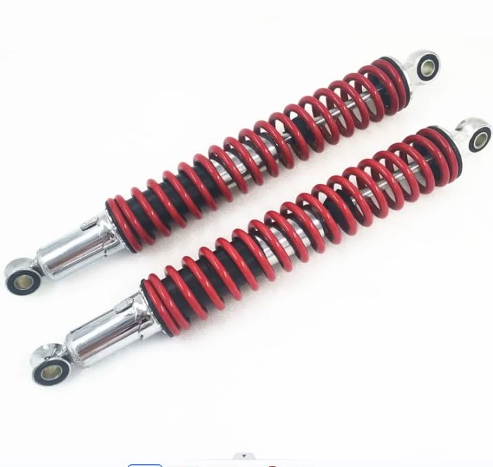 Image of 400mm 15.75 inch 7mm Spring Universal Motorcycle Shock Absorber Rear Suspension ATV Quad Scooter Dirt Bike For XL185 XL125 Maximum Load Capacity 450lb /pair (Red)