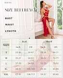 RSLOVE Seksowna bielizna damska Babydoll sukienka do kolan sukienka bez rękawów, Czerwony, L
