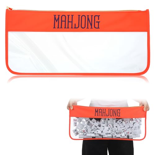 Sunnymove 1 PCS Big American Mahjong Bag, Orange, Moh-jong