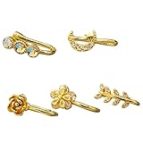 Zkydhbd Cómodas joyas de nariz incrustadas, materiales seguros para uso durante todo el día sin irritación, anillos de nariz en forma de U, talla única, como se describe, como se describe