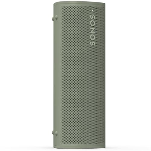 Image of Sonos Roam 2 - Lightweight Portable Waterpoof Speaker with Bluetooth, WiFi, 10 Hour Battery Life and Voice Control for Home and Outdoor Use - Olive Green