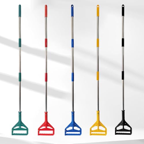 Poignées de balai à franges 150 cm réglables manche universel vert robuste lot de 2 - 8