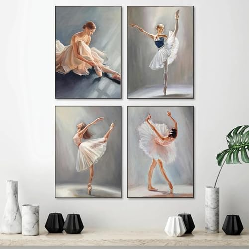 Affiche danseuse de ballet XBTYKPB pour sublimer votre salon avec un art mural cygne blanc 50x70cm