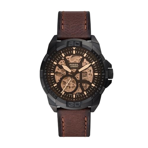 Fossil Montre Bronson de Automatique en Acier Inoxydable, Noir, pour Homme, ME3219