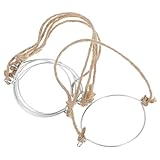 VERDANVERSE 5 Stück Teiliges Öffnung Einmachglas Griffe Leinenseil Einfacher Anbau Robuste Drahtbügel für DIY Lampenhalter Vielseitig für Camping Picknick und Haushalt