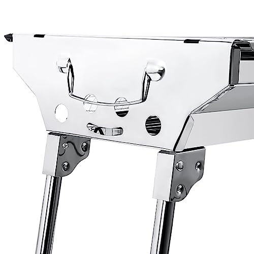 AGM Holzkohlegrill für Camping und Garten - tragbar, für 5-10 Personen, 73x33x71 cm