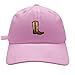 JPAK Cowboy Boot Baseball Cap Embroidered Cotton Dad Hat - Boots Pink