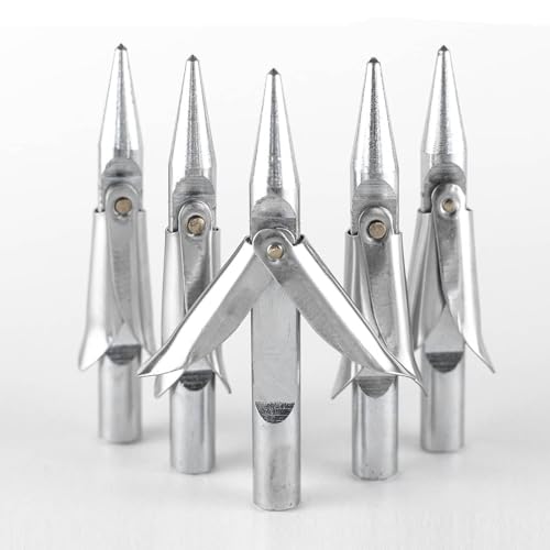 Soflo Spearfishing Premium Stainless Steel Double Flopper Speargun Shaft Tip - 6mm Threaded Spear Shafts - Double Barbed Flopper Tip - Accessory for Spearfishing Freediving & Fish Hunting
