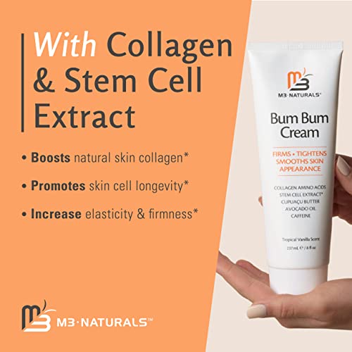 Bum Bum Cream With Lemon Vanilla Scent - 2-In-1 Cellulite Cream And Massage Lotion - Non-Greasy Skin Tightening Cream For Firm Butt, Belly & Thighs With Cupuaçu Collagen And Caffeine - 8 Fl Oz #TOP3