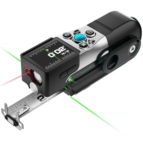 MILESEEY XTAPE1 Digital Tape Measure, Professional 330Ft Laser Measuring Tool & 12Ft Measuring Tape with Green Laser Extension, Instant Digital Readout, P2P, App Sync, Replaceable Blades Module Cover