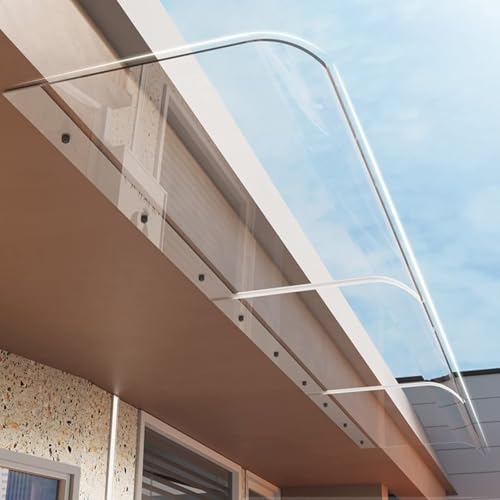Auvent de porte extérieur en polycarbonate transparent premium