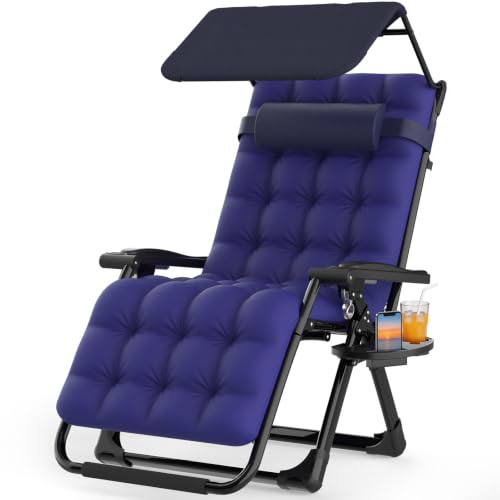 Suteck Zero Gravity Chair with Canopy, Reclining Camping Lounge Chairs