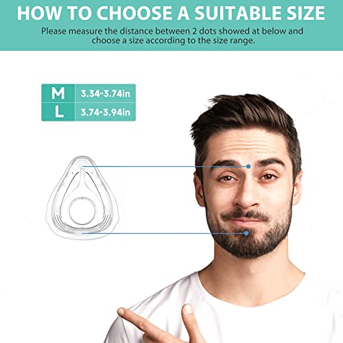 Cpap Mask - Includes Headgear, Elbow/Swivel And Nasal Cushion - Suitable For Cpap Machine - Reusable Cpap Supplies - Large #TOP6