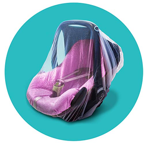 The Original Drawstring Baby Mosquito Net For Strollers, Car Seats, Bassinets And Carriers - Ultra Fine Mesh Protection Against Mosquitos, No-See-Ums, And Wasps - No Harmful Chemicals. #TOP2