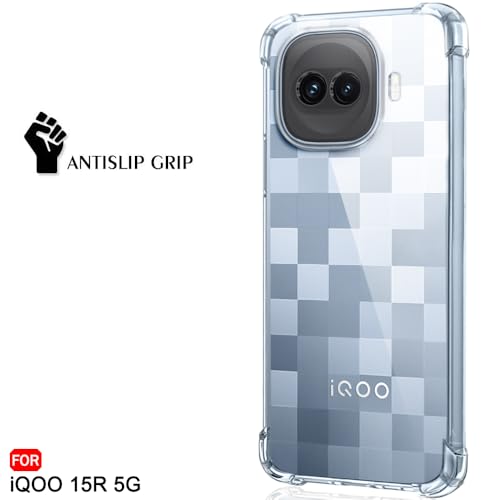 Image of TheGiftKart Crystal Clear Back Cover Case for iQOO 15R 5G | Shockproof Soft TPU Case | Cushioned Edges for Ultimate Protection Back Cover Case for iQOO 15R 5G (TPU, Transparent)