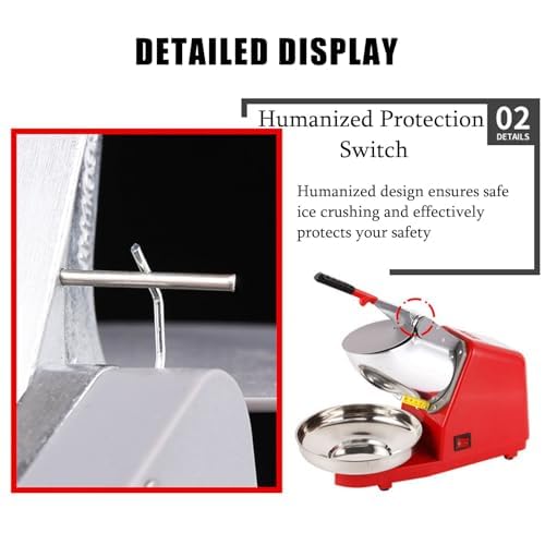 Trituradora de hielo eléctrica con cuchillas dobles de acero inoxidable, alta eficiencia y funcionamiento silencioso, ideal para cócteles, bares, granizados y fiestas