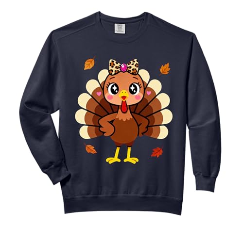 Leopard Print Turkey Thanksgiving Outfit Women Girl Fall Comfort Colors