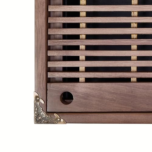 Fire Kirin 17-Inch Wooden Gongfu Tea Tray with Drainage