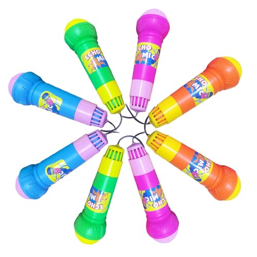 Jouet microphone pour anniversaire : lot de 8 micros légers pour fête d'enfants