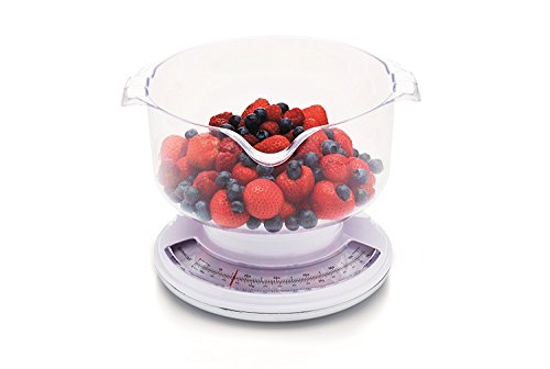 Balanza de cocina mecánica de 3 kg para repostería casera con bol 5