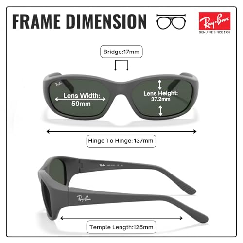 Image of Ray-Ban RB2016 DADDY-O Rectangle Shaped Sunglasses for Men & Women with Official RAYBAN Eyewear Kit