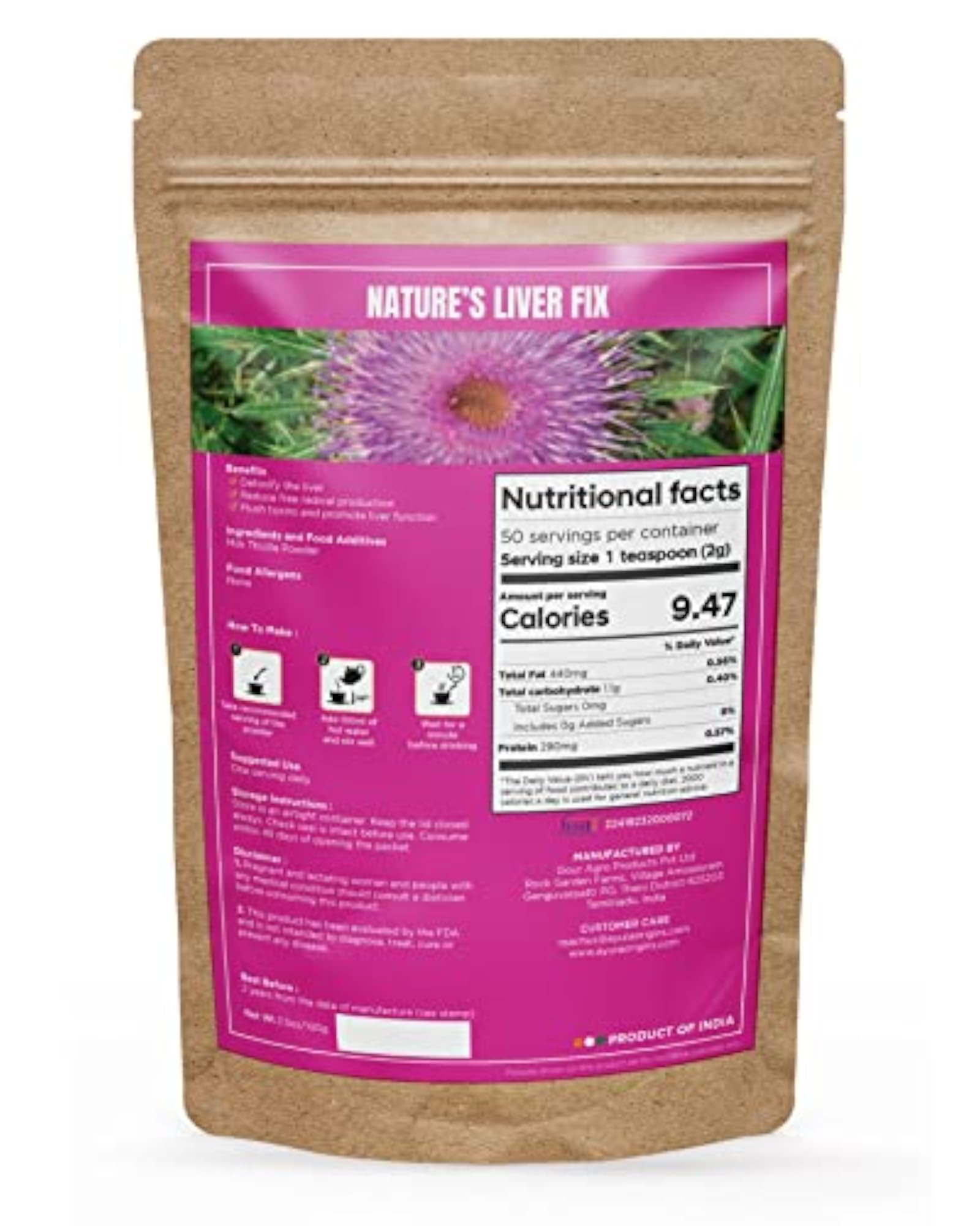 AYURA ORIGINS Nature's Liver Fix Powder, 100 Grams