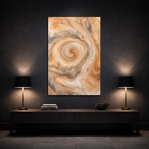 Impression sur toile marron de qualité premium pour salon moderne - 3