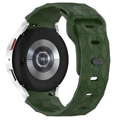 Image of WRIGSS Silicone Strap Compatible with Samsung Galaxy Watch 7 6 5 4 FE - No Gap Football Texture Band, Soft & Durable Replacement Wristband for 40mm 44mm Standard & Classic Models - Men & Women