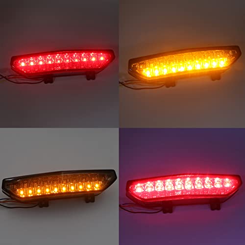 Httmt Mt124-Sk Led Tail Brake Light Turn Signals Compatible With Kawasaki Ninja Zx 6R 2007 2008 Smoke #TOP2