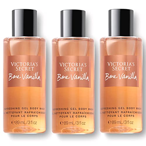 Victoria's Secret Bare Vanilla Refreshing Gel Body Wash 3 Fl Oz | Travel Size - 3 Pack #TOP26