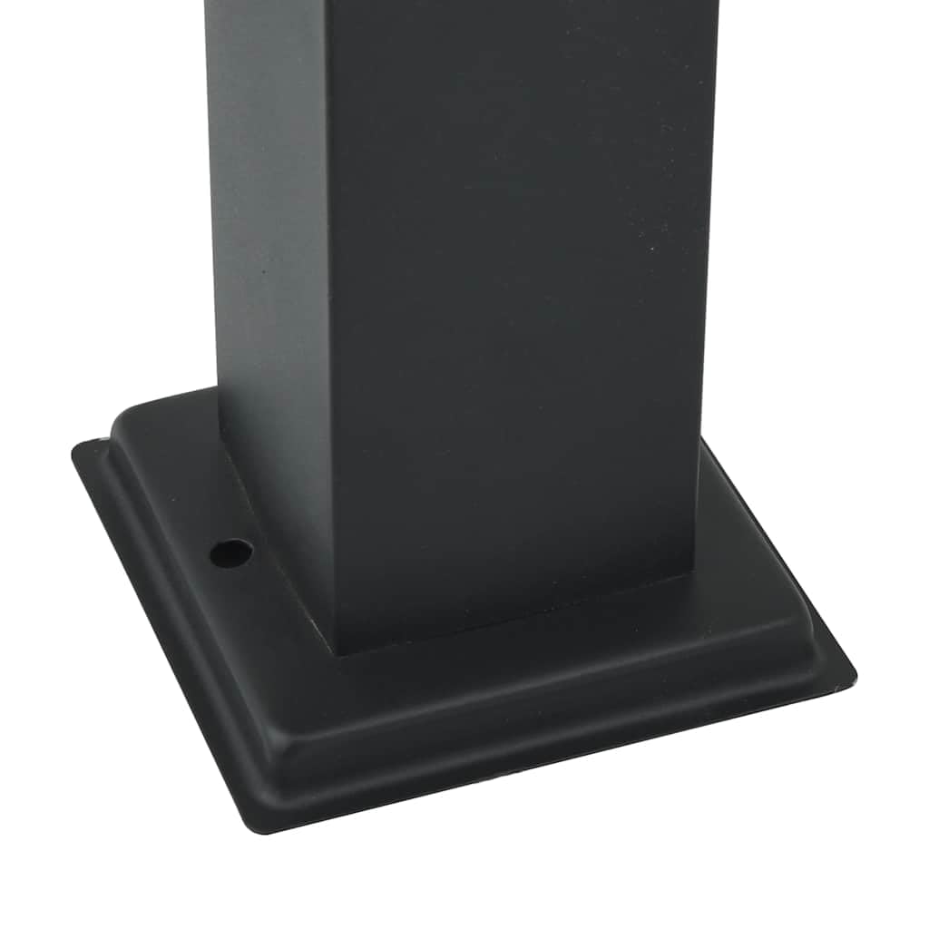 Lámpara de bolardo con sensor de 110 cm, color negro, acero inoxidable, IP44, detector de movimiento, ángulo de detección de 110°, alcance de 8 a 12 m, para jardín, terraza, iluminación de