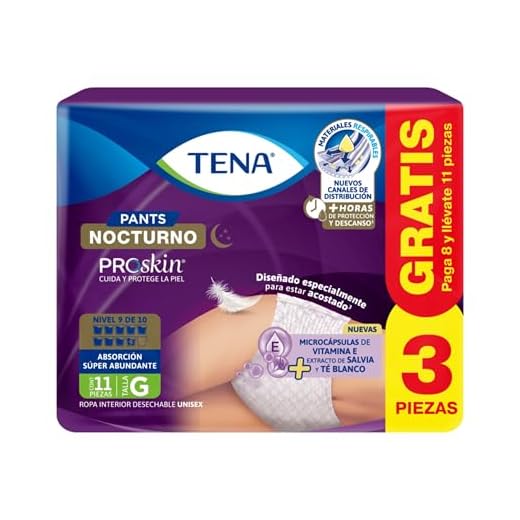 Tena Pants Tena Pants Nocturno; Ropa Interior Desechable Para Incontinencia, Talla G; 8 Piezas, Color, 8 Count, Pack Of/Paquete De