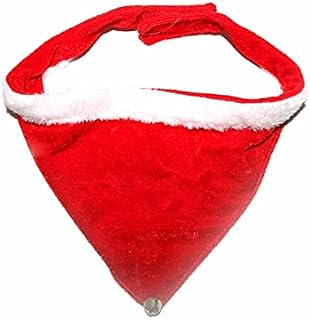 Cute Soft Designer Santa Dog Bandana for Christmas with Bell