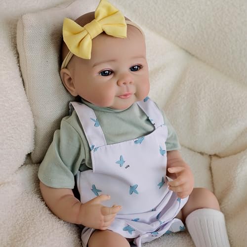 Muñeca bebé reborn silicona realista 46 cm miniatura 5