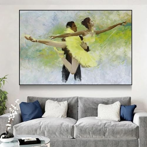 Peinture sur toile de ballerine abstraite moderne pour raviver vos murs