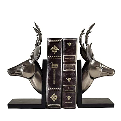 Sujetalibros para librería Fin del libro para trabajos pesados, fundición de cobre resina resina Bookend Decorative Bookend Book Stopper Soporte para libros para libros pesados regalo de la decoración